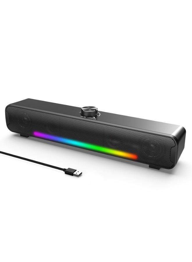Compare ONIKUMA L16 Wired Desktop Soundbar Speaker RGB Light HiFi Music Subwoofer at KSA Price