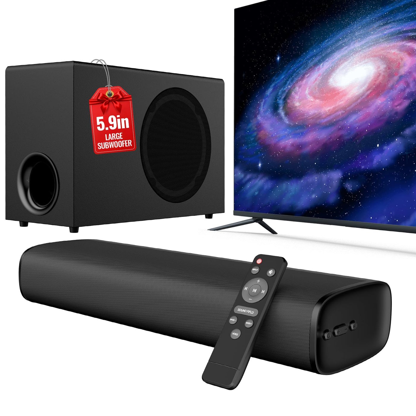 Yinet-EU Speaker Systems Upgraded Soundbar for…
