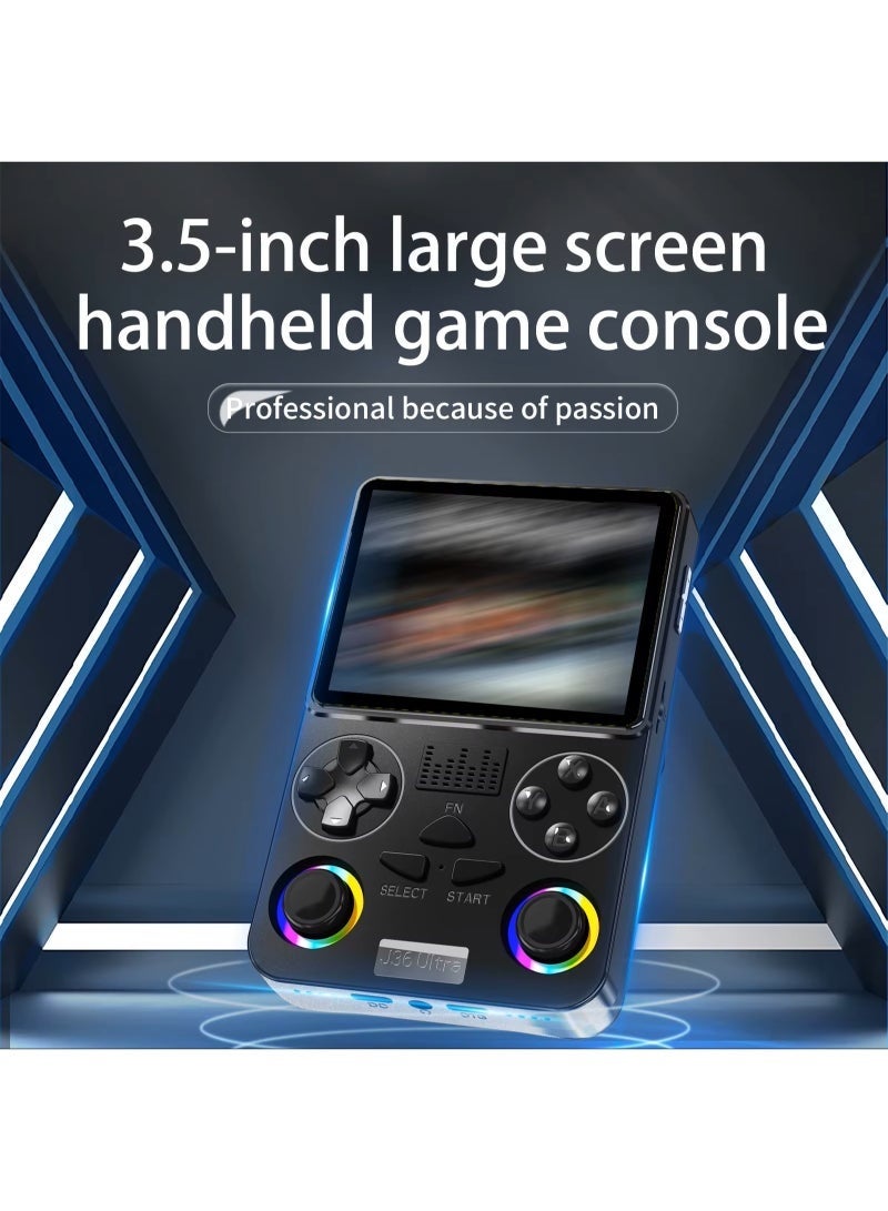Compare J36 Ultra Portable Handheld Gaming Console, 3.5Inch IPS Display, 64GB Builtin Storage, 20,000+ Classic Games, Dual Analog Joysticks, WiFi, 3000mAh Rechargeable Battery, MultiPlatform Retro Game Console Black at KSA Price