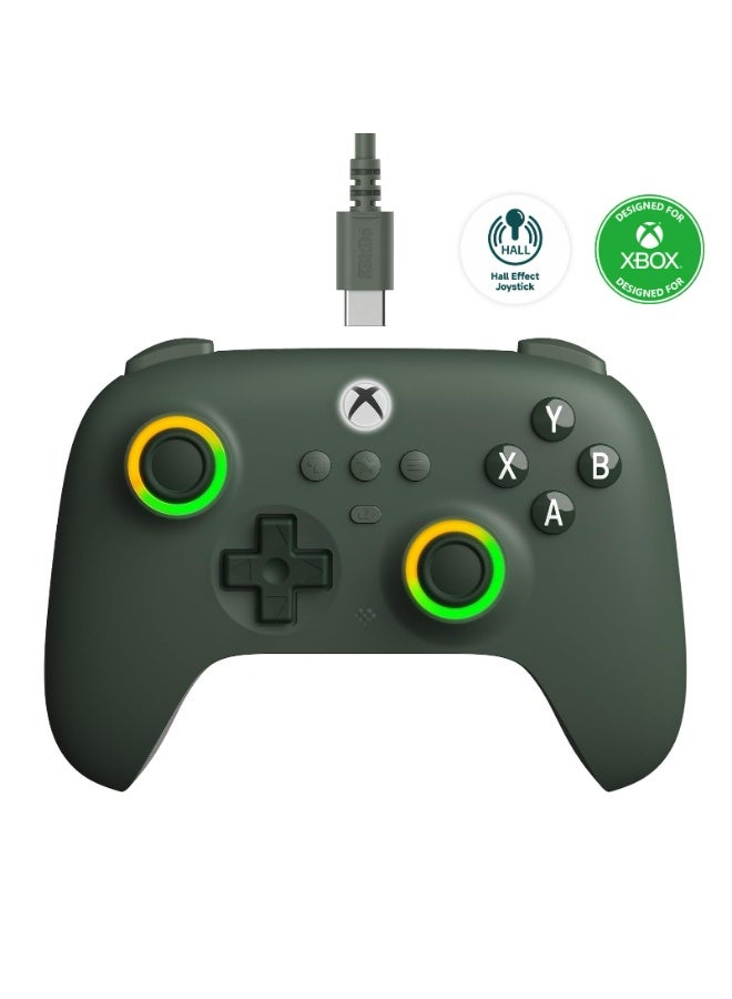 Compare 8BitDo Ultimate C Wired Controller for Xbox with Hall Effect Joysticks and Triggers, RGB Lighting Fire Ring, Compatible with Xbox Series X|S, Xbox One, Windows 1011 Officially Licensed Dark Green at KSA Price