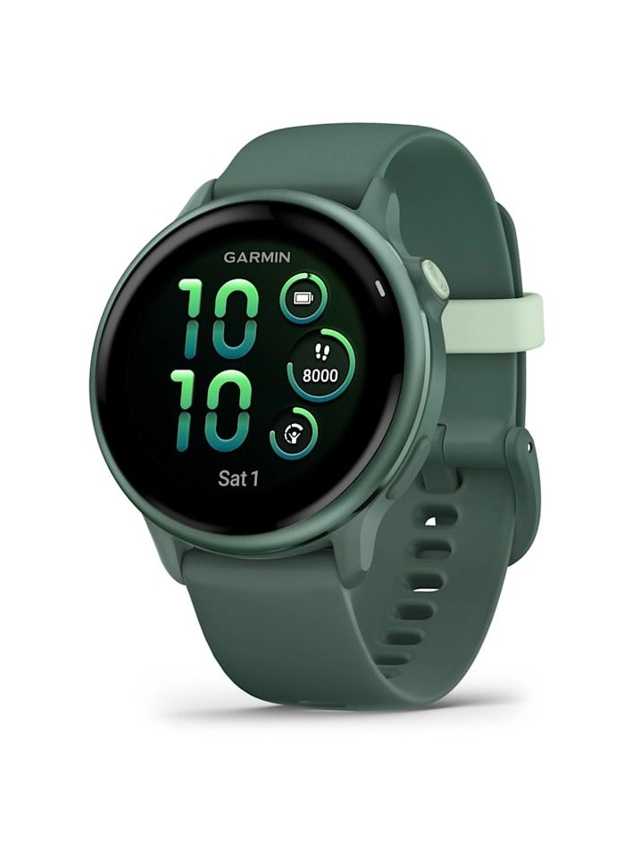 Compare Vívoactive 6  42MM  Metallic Band  Up to 11 Days of  Battery life   1.2 Amoled Display, Corning Gorilla Glass 3, Heart Rate Monitor, All day stress monitor, Smart notification, Tap to Pay, iOS and Android compatible Jasper Green at KSA Price