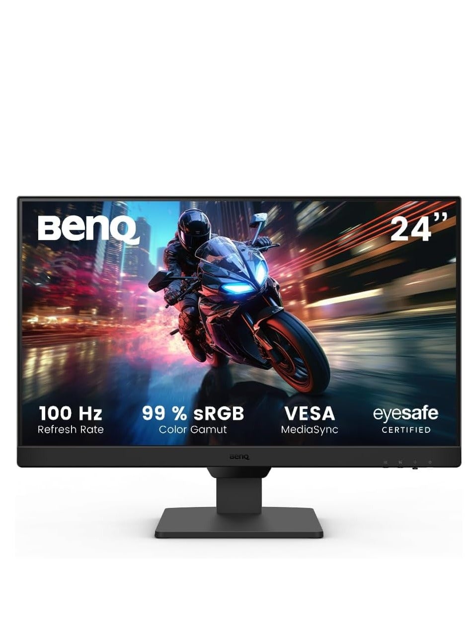 Compare 24 inch 100Hz Gaming Computer Monitor FHD 1920x1080p | IPS | EyeCare Tech | Low Blue Light | AntiGlare | Adaptive Brightness | Builtin Speakers | DisplayPort | HDMI x 2 I GW2490 BlackNoir at KSA Price