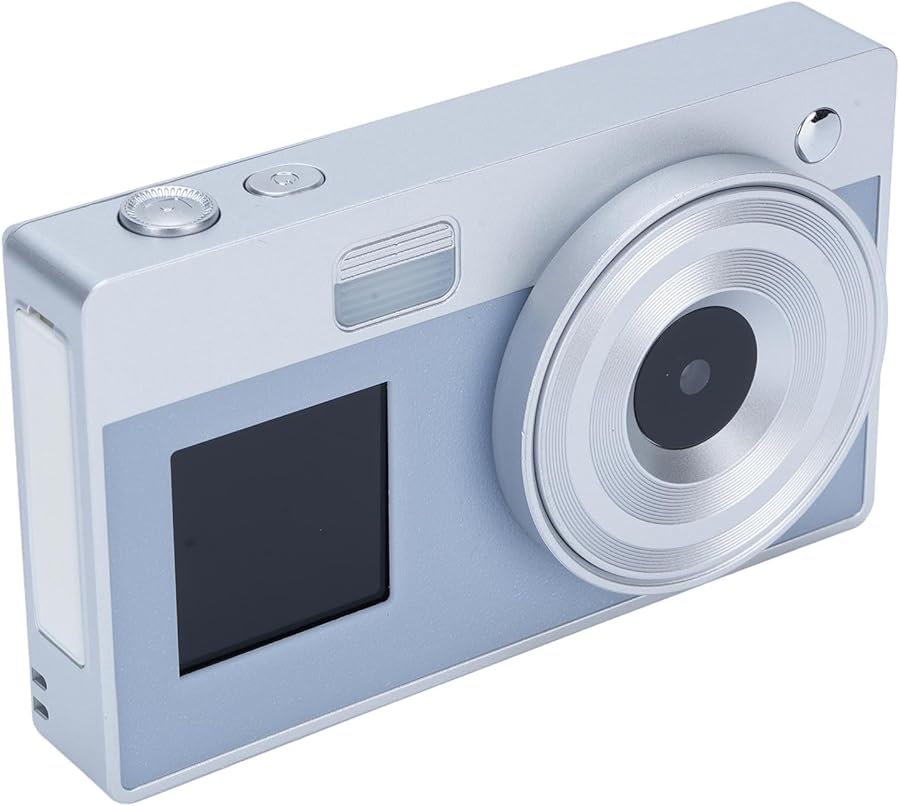 Compare Silver Digital Camera 48MP 16X Zoom Anti Shake Point and Shoot Vlogging Camera for Teens Adults Beginners at KSA Price