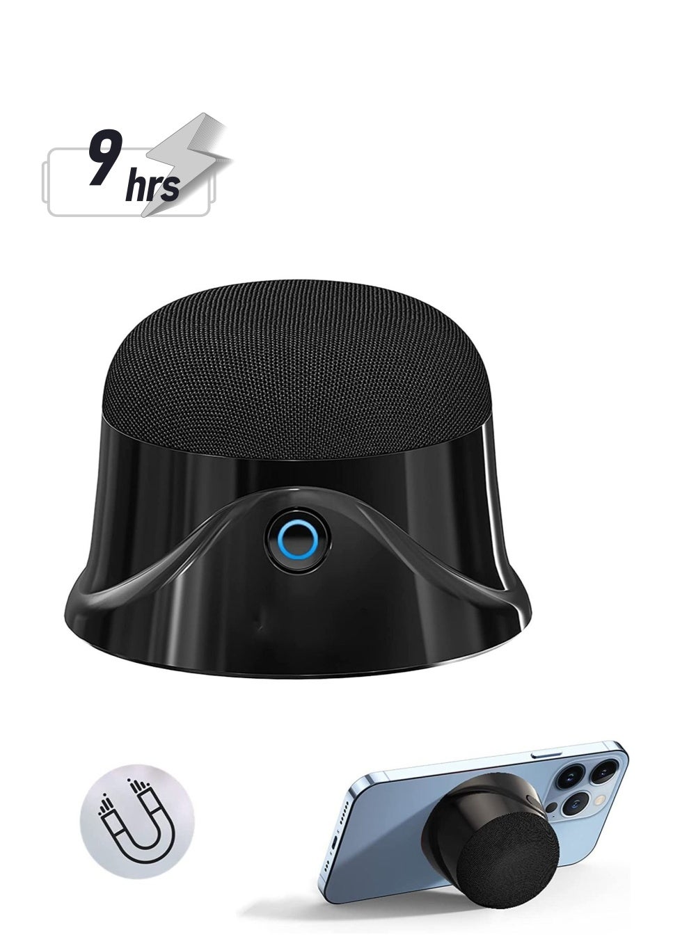 Compare 1 PCS Portable Magnetic Small Bluetooth Speaker, 5W Stereo Sound, Deep Bass, 9H Playtime, TWS Pairing Speaker for Home, Outdoor Travel, Golf Carts, Support iPhone 121314 at KSA Price