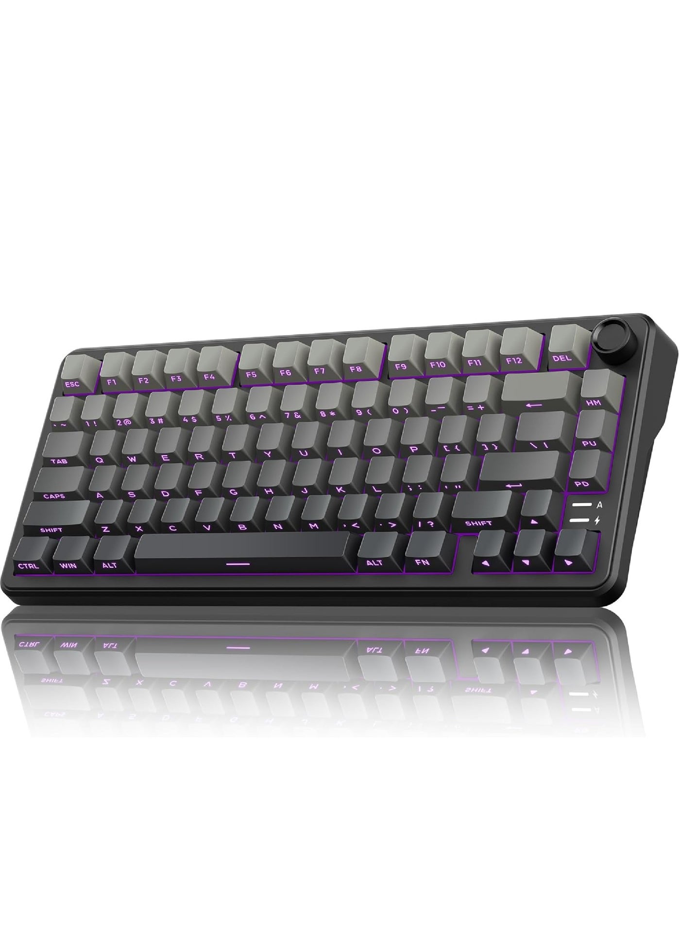 Compare ROCK POW X75 Rapid Trigger Wireless Mechanical Keyboard,Gasket RGB Backlit Gaming Keyboard,TriMode BT5.02.4GHzUSBC HotSwappable,1KHz Polling Rate Prelubed Linear Switches,75% Compact Layout with Knob,Side Printed Keycaps with Adjustable Actuation at KSA Price
