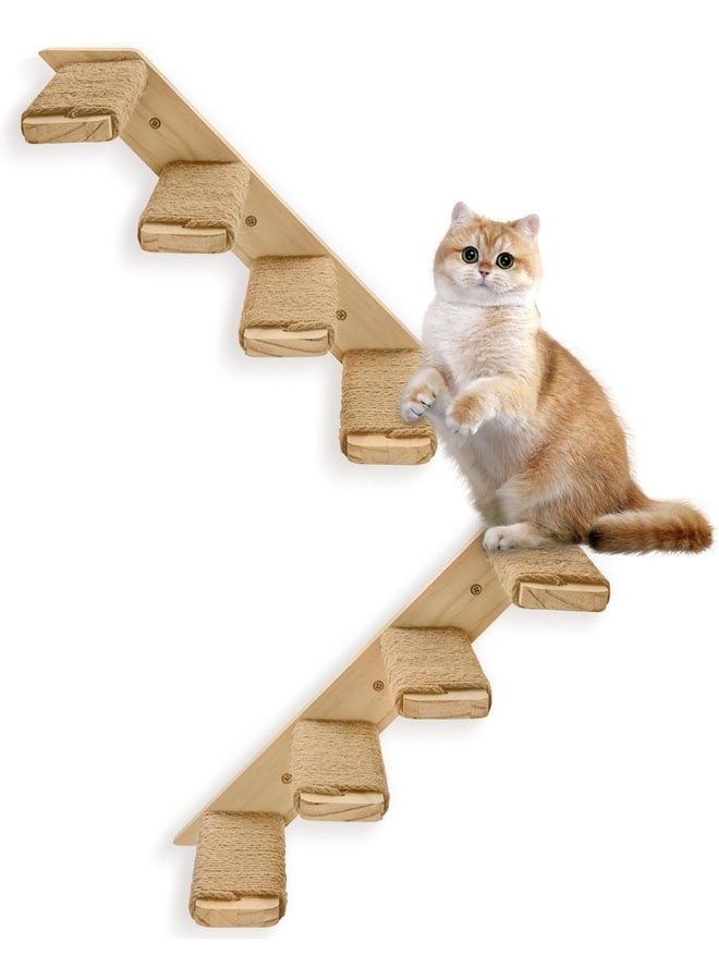 Compare 2 Pack 4 Steps Cat Wall Shelves, Cat Stairs for Wall with Sisal Rope, Natural Wood Cat Wall Steps & Ladder Furniture & Tree Supplies & Cat Bridges & Houses at KSA Price
