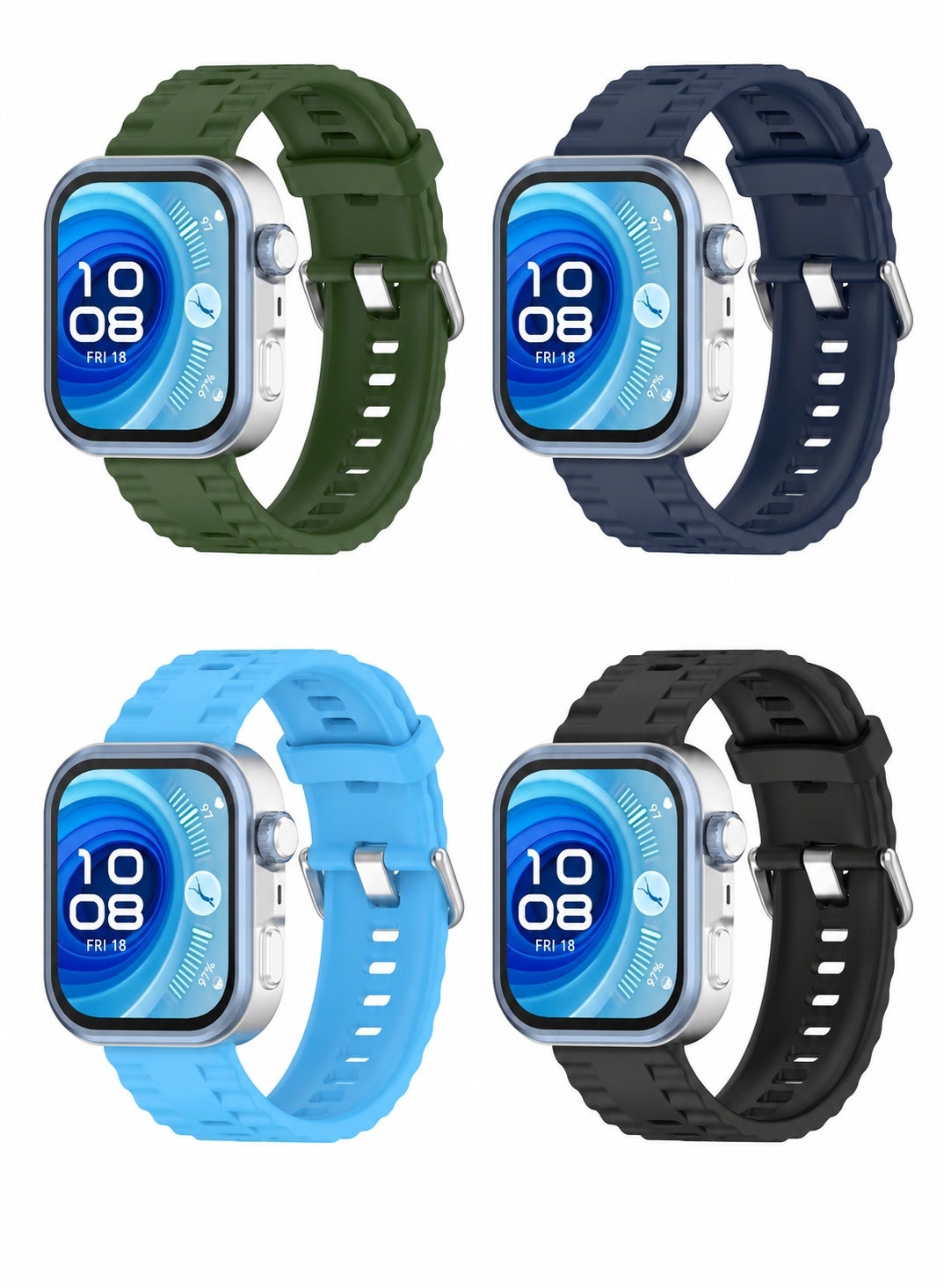 Compare 4 PCS Soft Sport Silicone Strap For Huawei watch Fit5 Pro Fit 4 Pro543 Band MenWomen, Durable Sweatproof Rubber Bracelet Correa Wristband For Huawei watch Fit 5344Pro Smartwatch Accessories at KSA Price