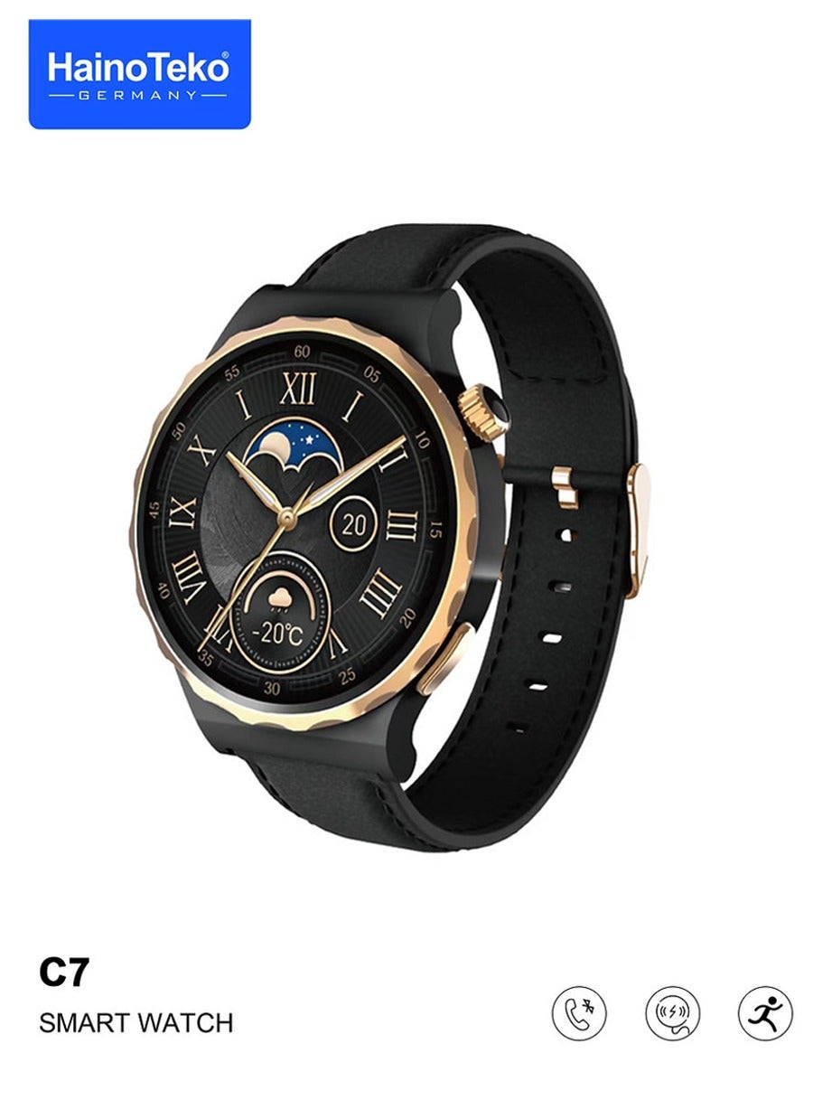 Compare C7 Smart Watch Round Shape Dial with Wireless Charger at KSA Price