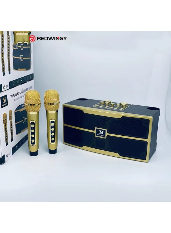 Compare YS201 120W HighPower Bluetooth Karaoke Speaker with Wireless Mic & Deep Bass Subwoofer. at KSA Price