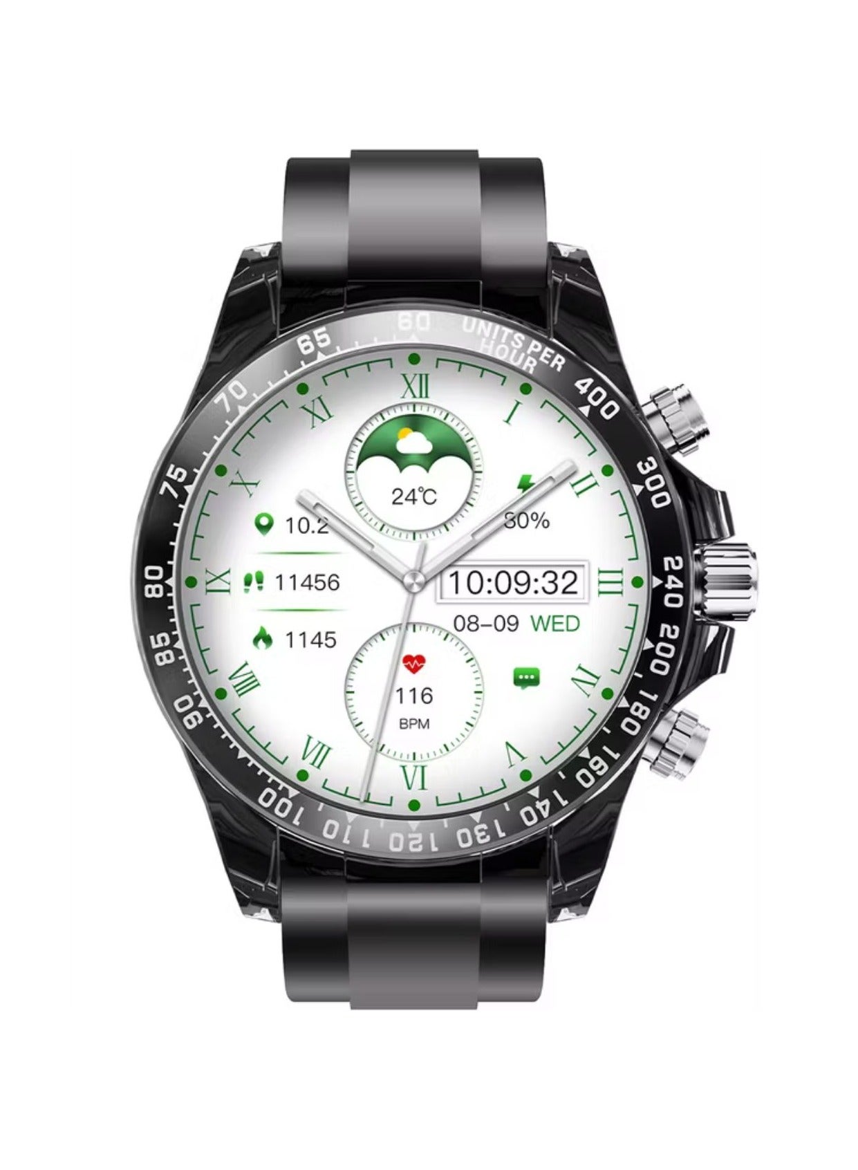 Compare Raytona Smart Watch for Android and iOS Mobile Phone, 1.43 Touch Display, Wireless Charging, Multiple Sport Modes, Bluetooth Calling, Health Monitoring  Black at KSA Price