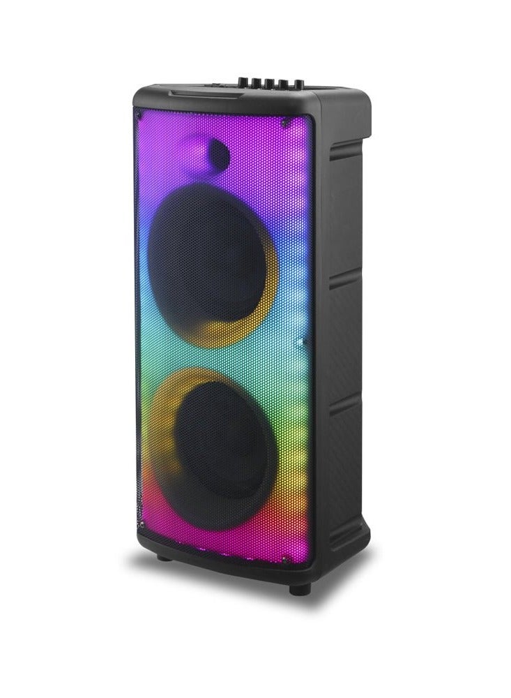 Compare RX6238 big power disco light loud speaker wireless with bass echo treble rechargeable battery karaoke speaker at KSA Price