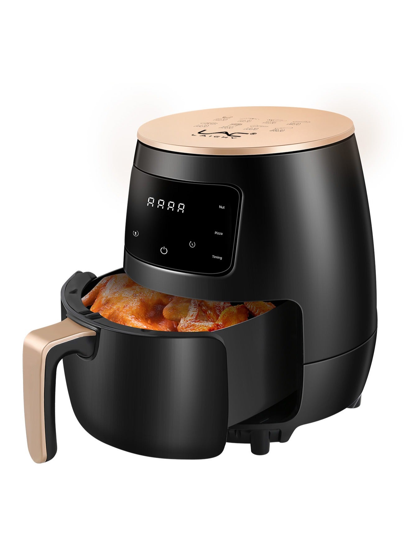 Compare Air Fryer Smart Touch 6L Large Capacity 6 Presets, Onetouch Panel, 360° Turbo Airflow Tech, LCD Touch Display Countertop Healthy Oil Free Nonstick & DishwasherSafe Basket Air Fryer at KSA Price