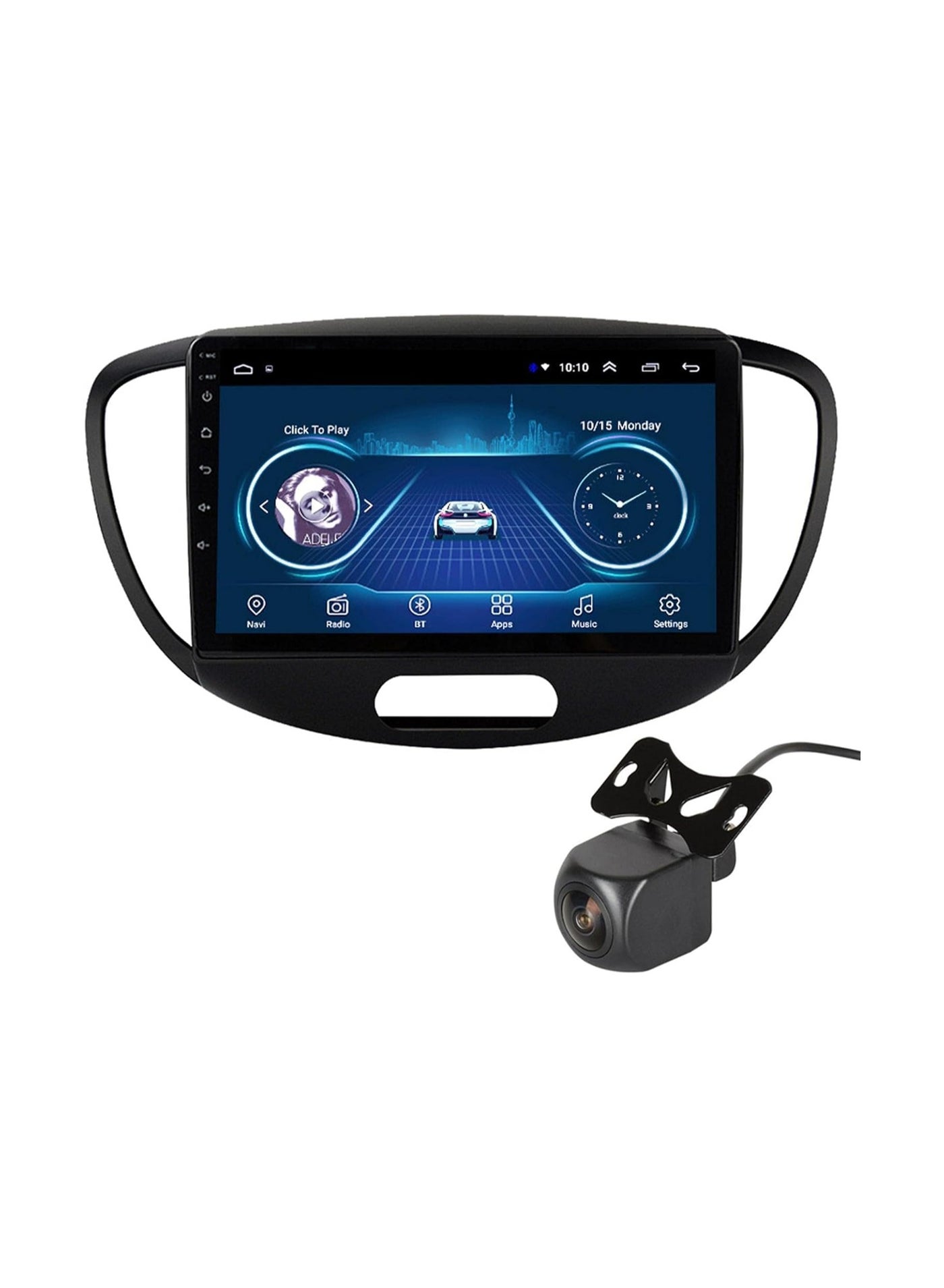Compare Android Car Stereo for Hyundai i10 2007 2008 2009 2010 2011 2012 2013 6GB RAM 128GB ROM 9 Inch SIM Card, Apple Carplay, MirrorLink WiFi BT, DSP IPS Touch Screen with AHD Camera Included at KSA Price