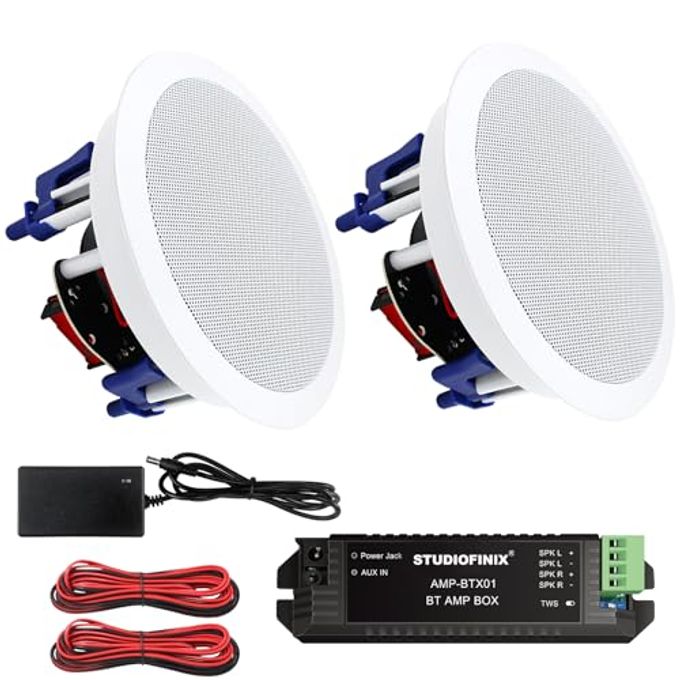 Compare 5.25 Inch Bluetooth Ceiling Speakers,300 Watt Max Power Output For Indoor Kichten,Living Room,Study Room,Basement And Covered Patio at KSA Price