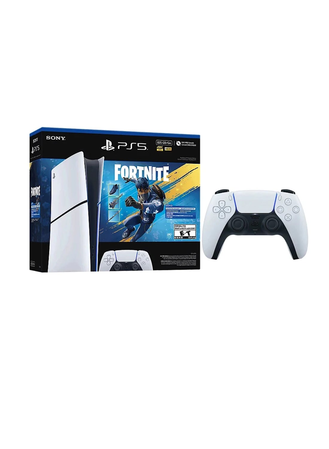 Compare PlayStation®5 Digital Edition 825GB – Fortnite With Extra White Controller Bundle at KSA Price
