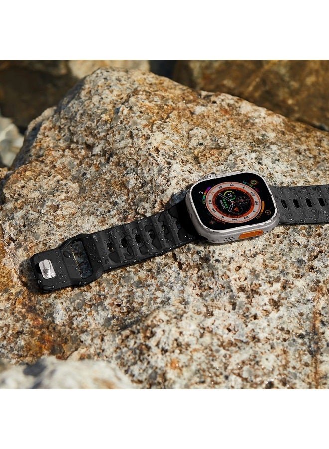 Compare Sport Bands Compatible with Apple Watch Ultra Band 49mm 45mm 44mm 42mm for Men, Soft Silicone Wristbands Waterproof Replacement Strap for iWatch Series 8 7 6 5 SE Ultra, 2 Packs at KSA Price