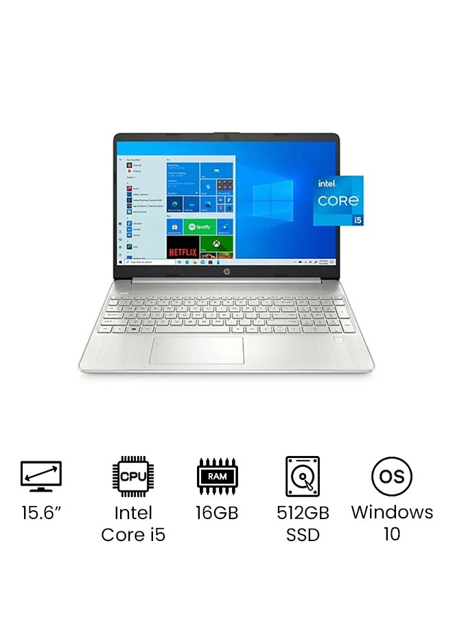 Compare 15dy2152 Upgraded Version Laptop With 16Inch Full HD Display, 11th Gen Core i51135G7 Processer16GB RAM512GB SSDIntel UHD Graphics 520Windows 10 International Version EnglishArabic Silver at KSA Price