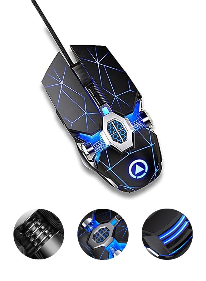 Gaming Mouse Wired 3200 DPI Breathing Light Ergonomic…