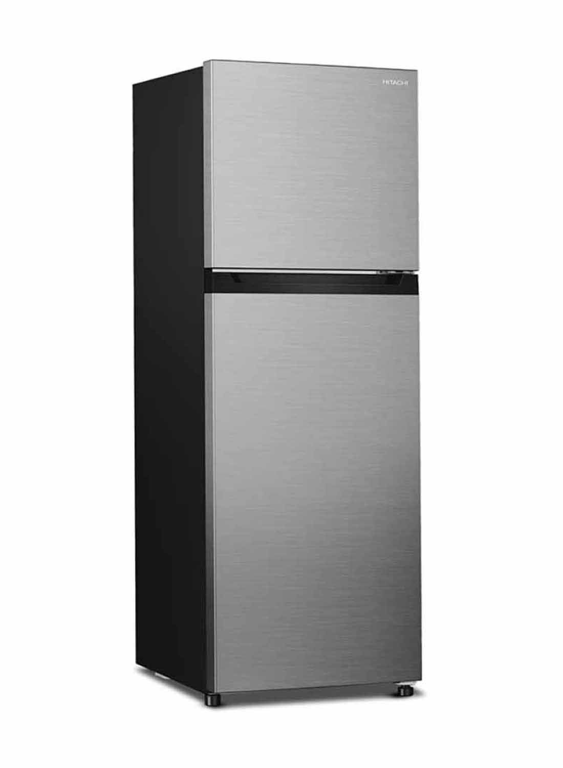 Compare Double Door Refrigerator 240 L, No Frost Fridge Freezer, High Power Inverter Compressor, Movable Twist Ice Tray, Tempered Glass Shelves HRTN5255MFXAE Inox at KSA Price