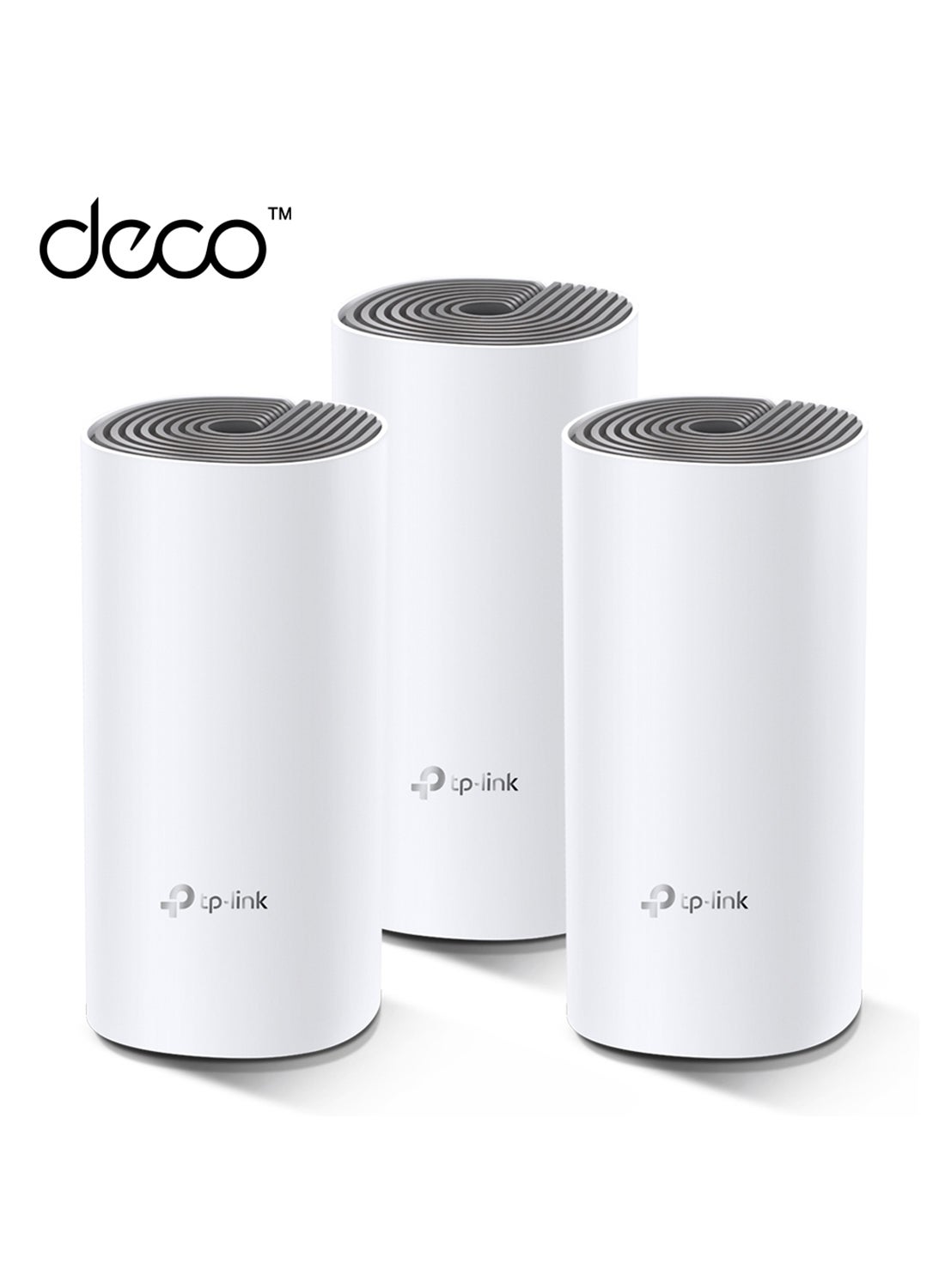 Compare Deco E4 3Pack AC1200 Advanced Whole Home Mesh WiFi System, 100 Devices Connectivity, Covergae for 34 Bedroom Houses, Parental Controls, Works with Alexa White at KSA Price