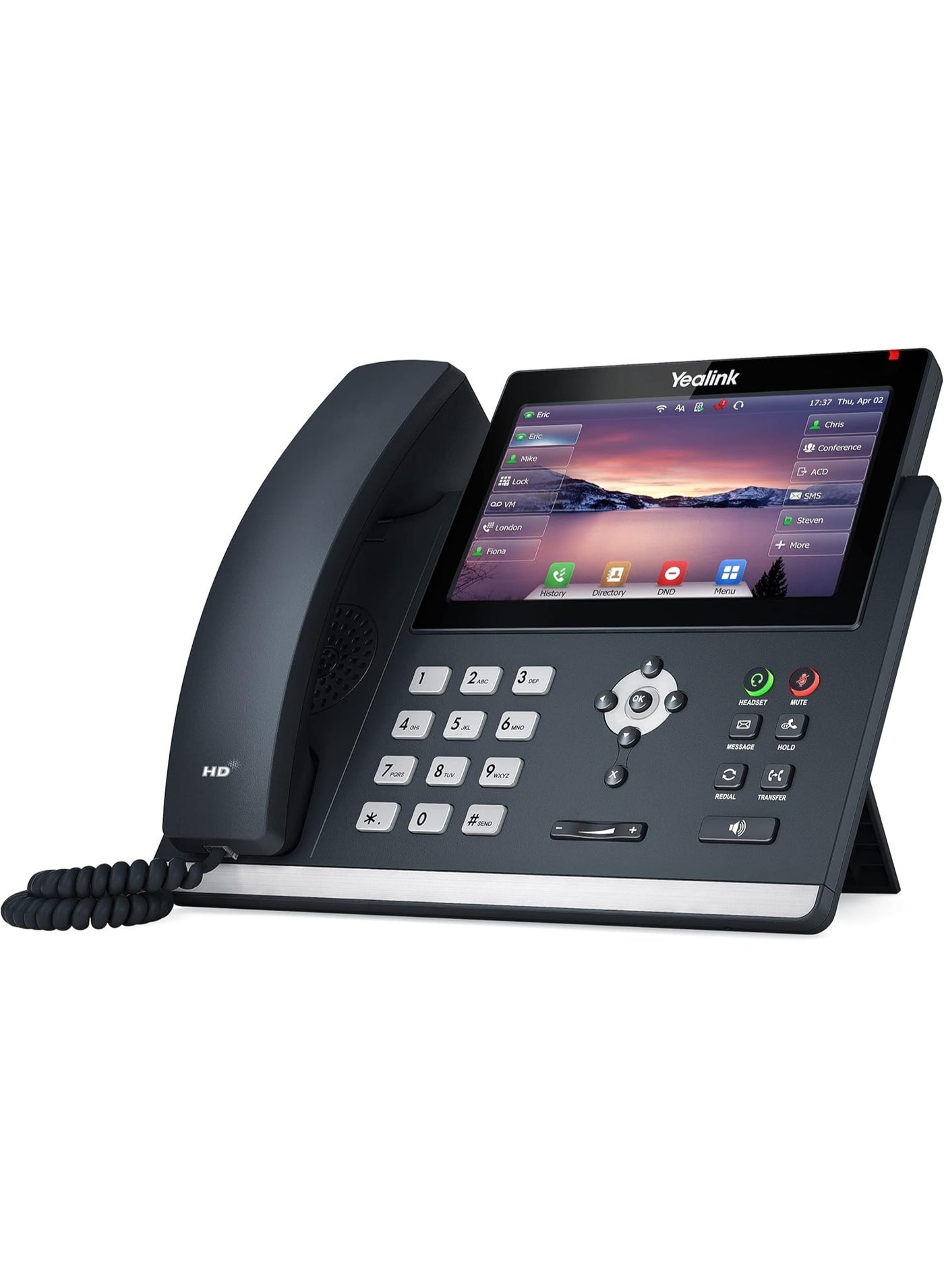 Compare Yealink SIPT48U Advanced Power over Ethernet Phone with Optima HD Voice Technology and 7.0 Inch LCD Touch Screen Colour Display with Backlight 800 x 480 Pixel at KSA Price