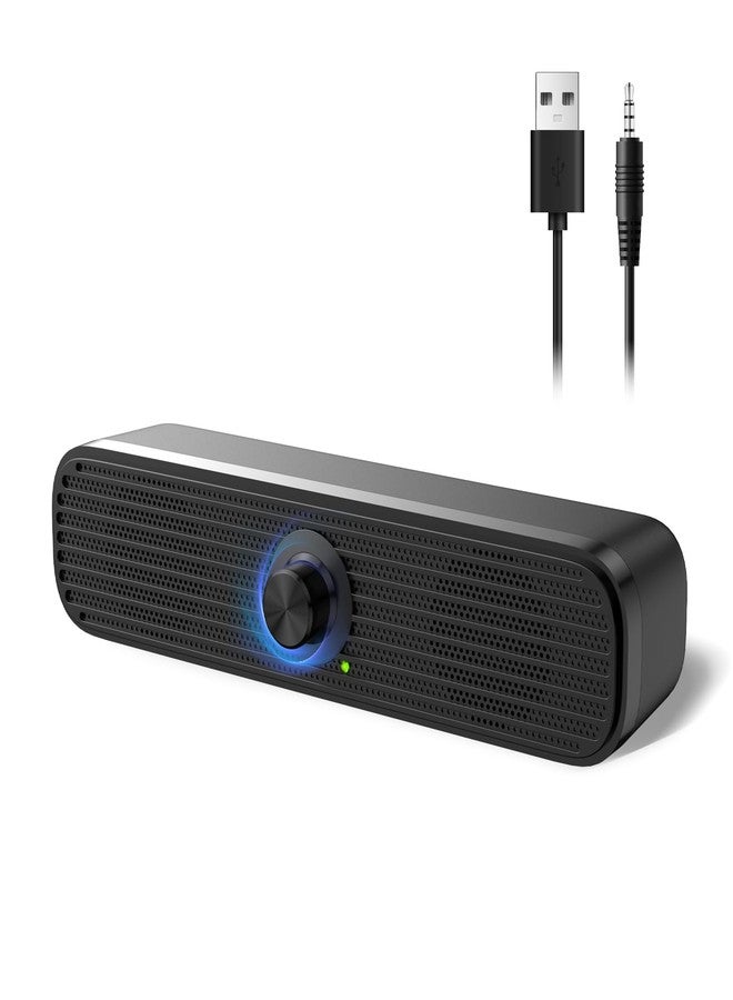 Compare 1Mii Computer Speakers for Desktop Laptop Tablet, USB Powered PC Speakers, Wired Mini Soundbar with Volume Control for Cellphone Pad MP3, Stereo Sound with 3.5mm Audio Plug for Windows Mac Linux PCs at KSA Price
