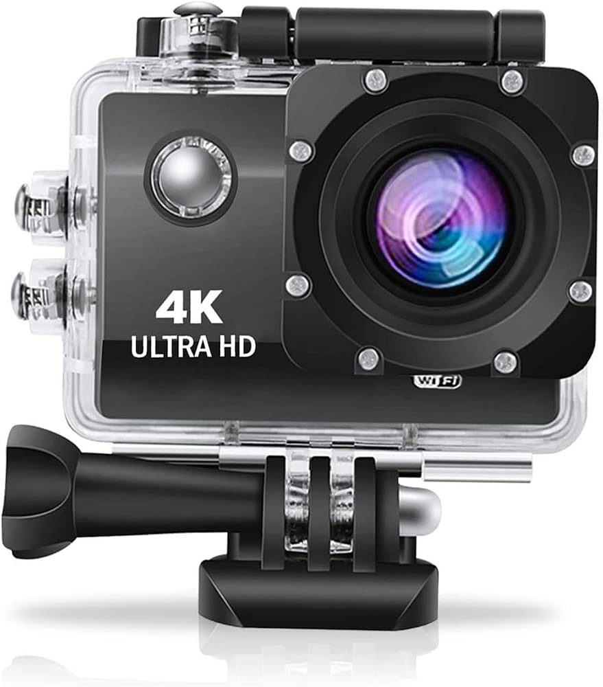 Compare AUSHA Renewed 4K Ultra HD DV Sports Water Resistant Camera with 16.0 Mega Pixels, 4K at 30fps, 64G tf Card Support, WiFi, 170 Degree Angle at KSA Price