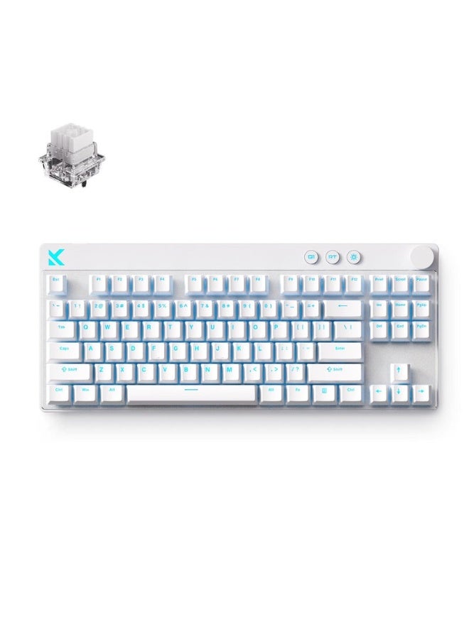 Compare Mix 87 Hall Effect Gaming Keyboard – Mount Tai Magnetic Switch GT, HotSwappable, RGB, PBT Keycaps, 8KHz Polling, White | MCMix877 at KSA Price