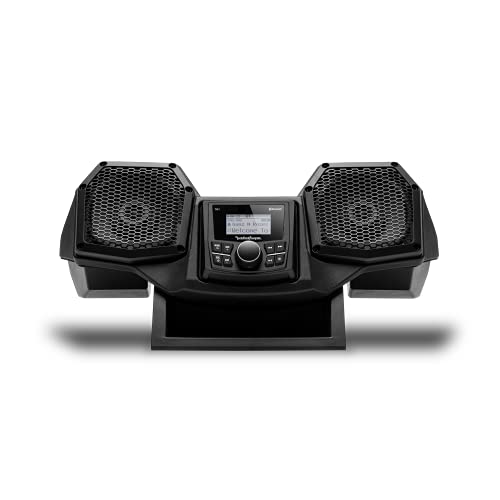 Compare Rockford Fosgate RNGR18STG1 Audio Kit: AllinOne Dash Housing PreInstalled with PMX1 Receiver and 5.25 Speakers for Select Polaris Ranger Models 20182022 at KSA Price