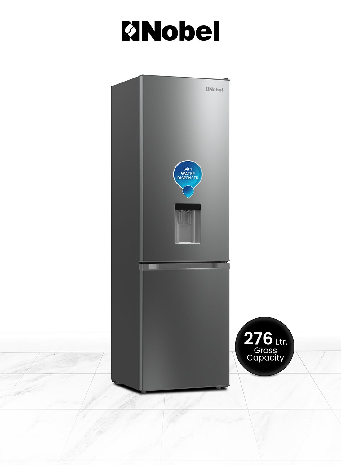 Compare 276L Gross Capacity 248L Net Capacity Refrigerator, Defrost, Mechanical Control, Water Dispenser, and EnergyEfficient Cooling  NBF400 Silver NBF400 Silver at KSA Price