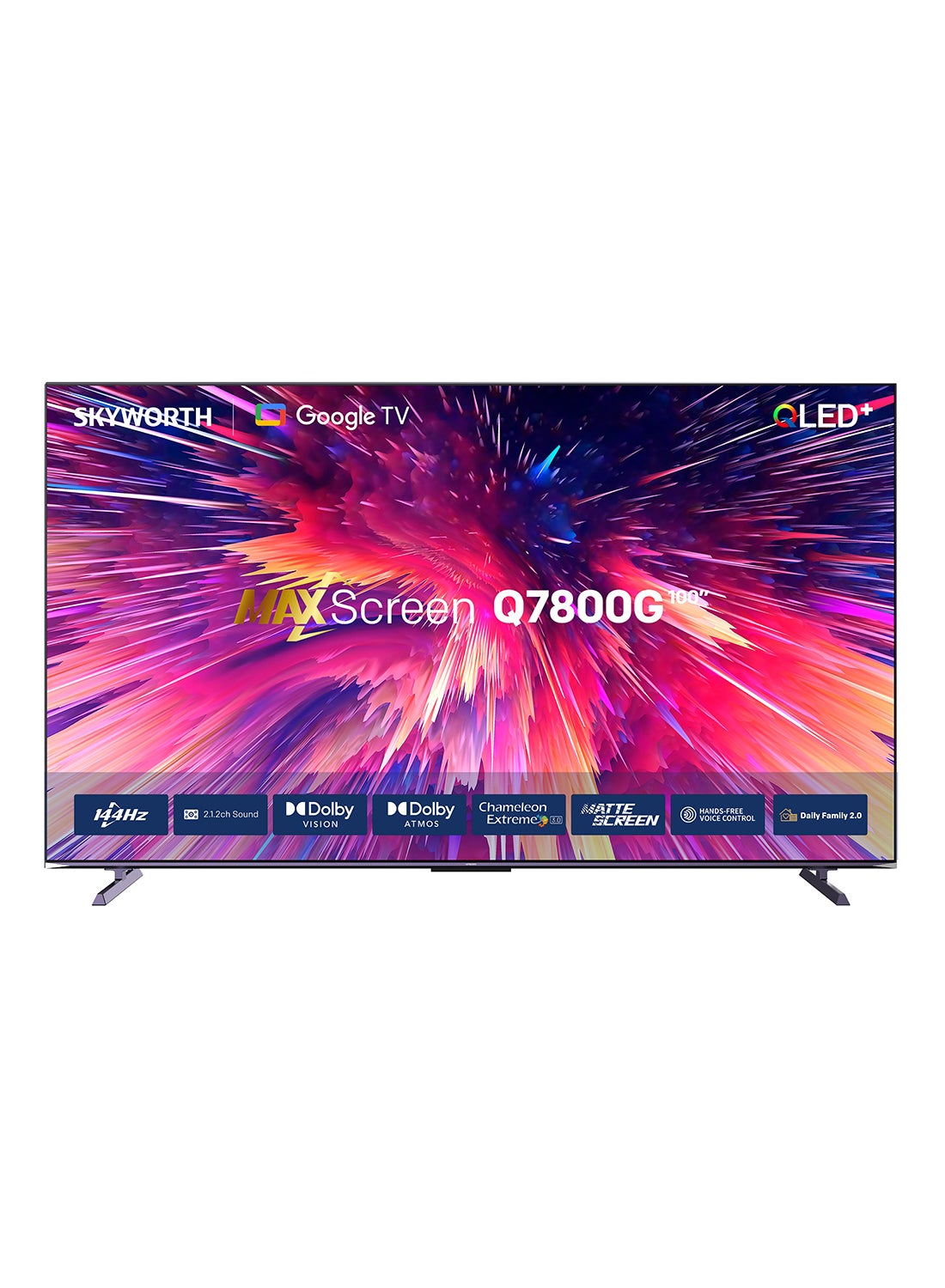 Compare 100Q7800100 4K QLED Google TV, Dolby Vision, Dolby Atmos, 144Hz MEMC, 60W Sound, HDMI 2.1, 32GB Storage, 3GB RAM, Google Assistant,Chromecast, Game Mode1 Year Manufacturing Warranty 100Q7800 Black at KSA Price