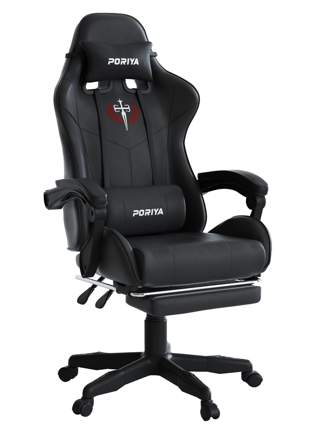 PORIYA Ergonomic Gaming Chair with Footrest, Adjustable…