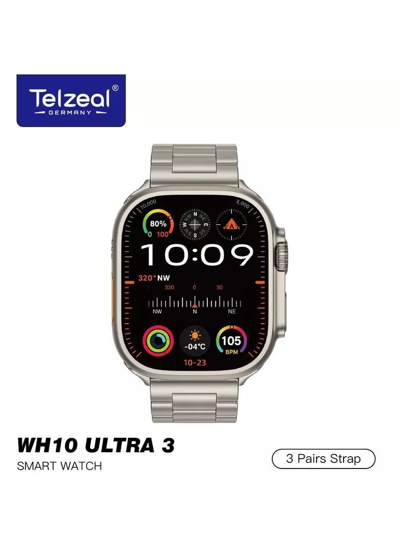 Compare Telzeal WH10 Ultra 3 Smartwatch Ultimate Fitness & Style Companion at KSA Price