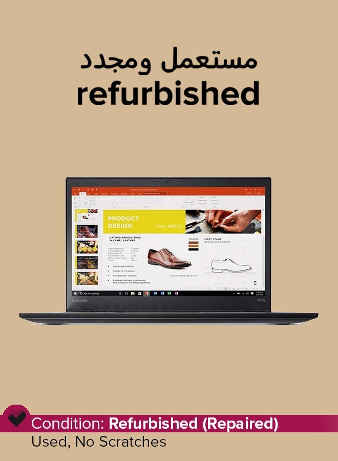 Compare Refurbished  ThinkPad T470s Laptop With 14Inch Full HD Display, Intel Core i57200U ProcessorDual Core7th Gen8GB RAM256GB SSDIntel HD 620 GraphicsWindows 11 English black at KSA Price