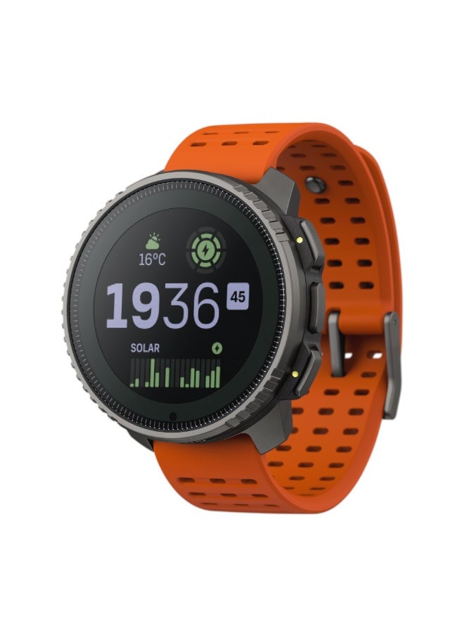 Compare Vertical Titanium Solar Adventure Watch Solar Charging, Outdoor Offline Maps, Storm Alarm, Weather Forecast, Dualband GPSGNSS, Heart Rate, 95+ Sports Mode, Made In Finland Canyon at KSA Price
