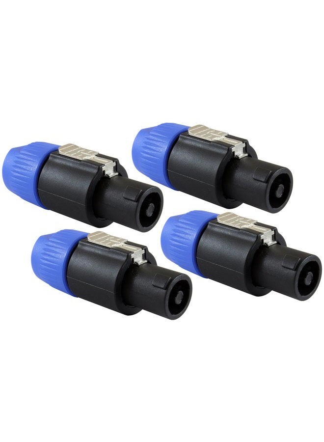 Compare Speaker Plug Twist Lock 4 Pole Speaker Plug Compatible with Neutrik Speakon NL4FC, NL4FX, NLT4X, NL2FC  Pack of 4 at KSA Price