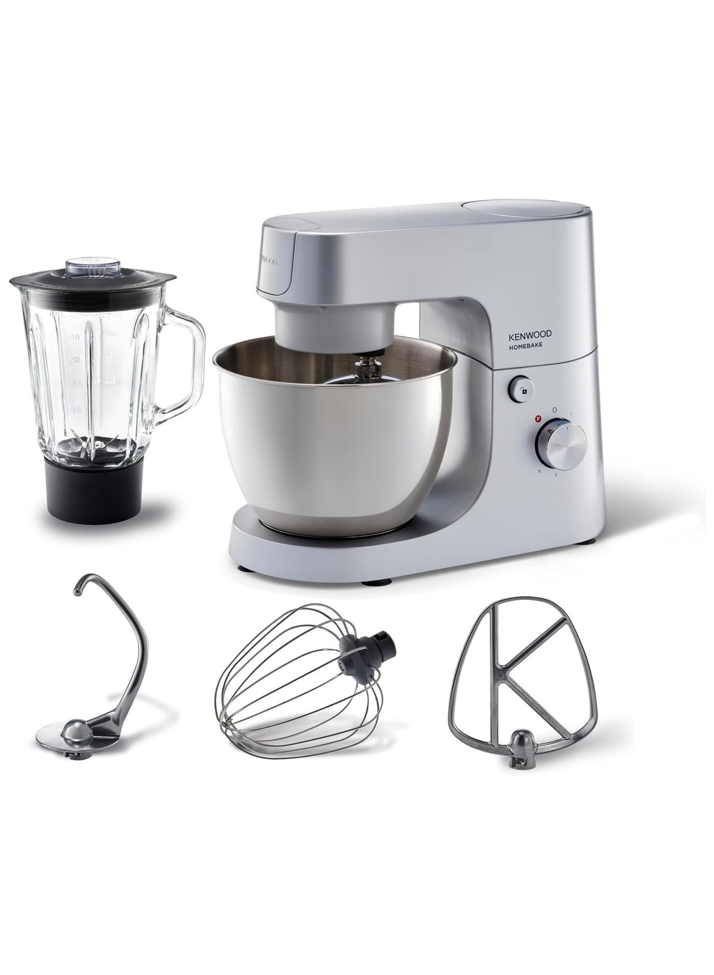 Stand Mixer Kitchen Machine HOMEBAKE, Brushed Steel…