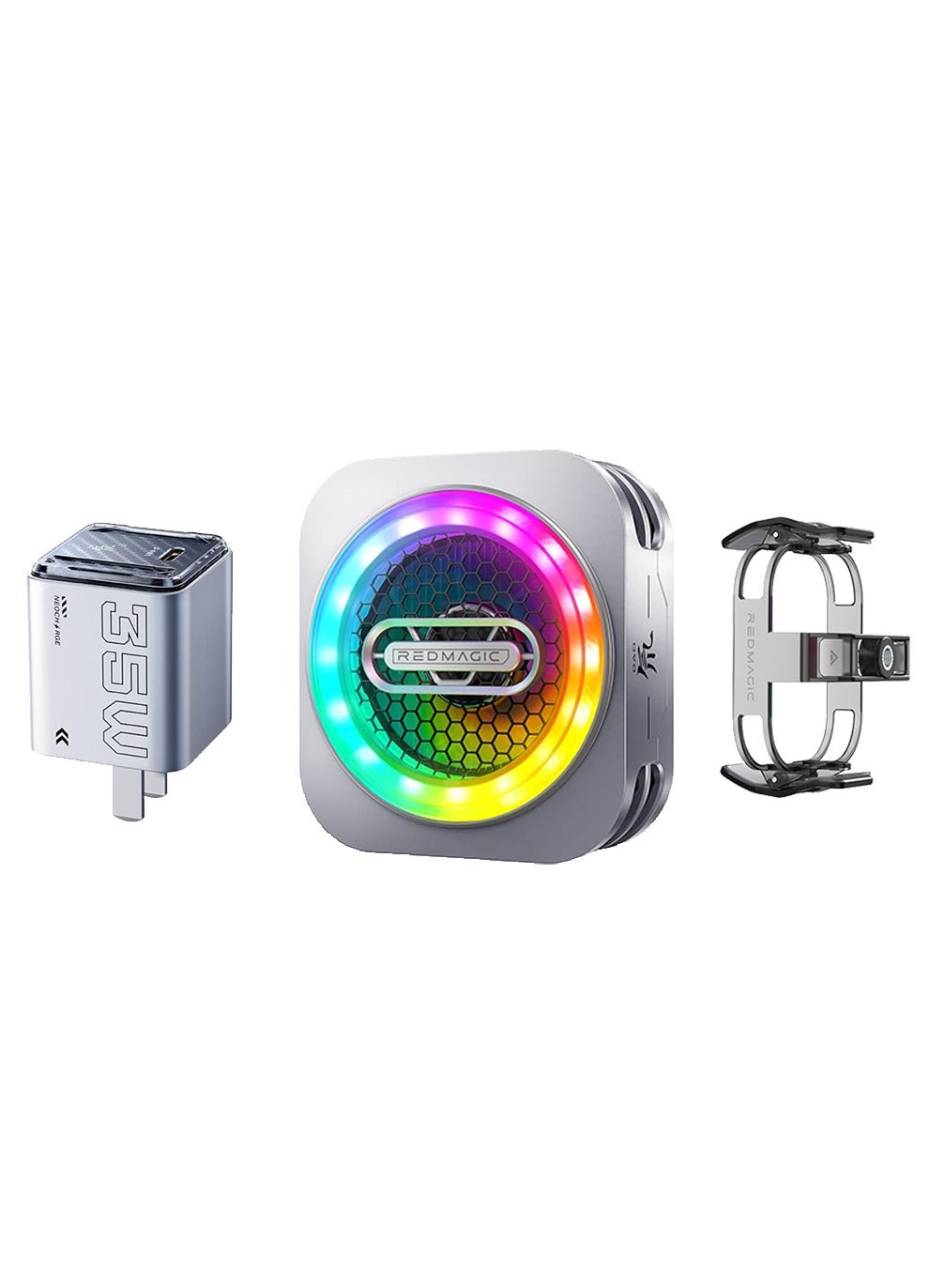 Compare Phone Cooler RedMagic 6 Pro Magnetic PhoneTablet Cooler – 30W UltraCooling Gaming Fan with 35W Mini GaN Charger, Graphene Heatsink, Magnetic Mount & Clip – Powerful Cooling Fan for Smartphones, Tablets, iPad & Steam Deck Perfect for PUBG Mobile, C at KSA Price