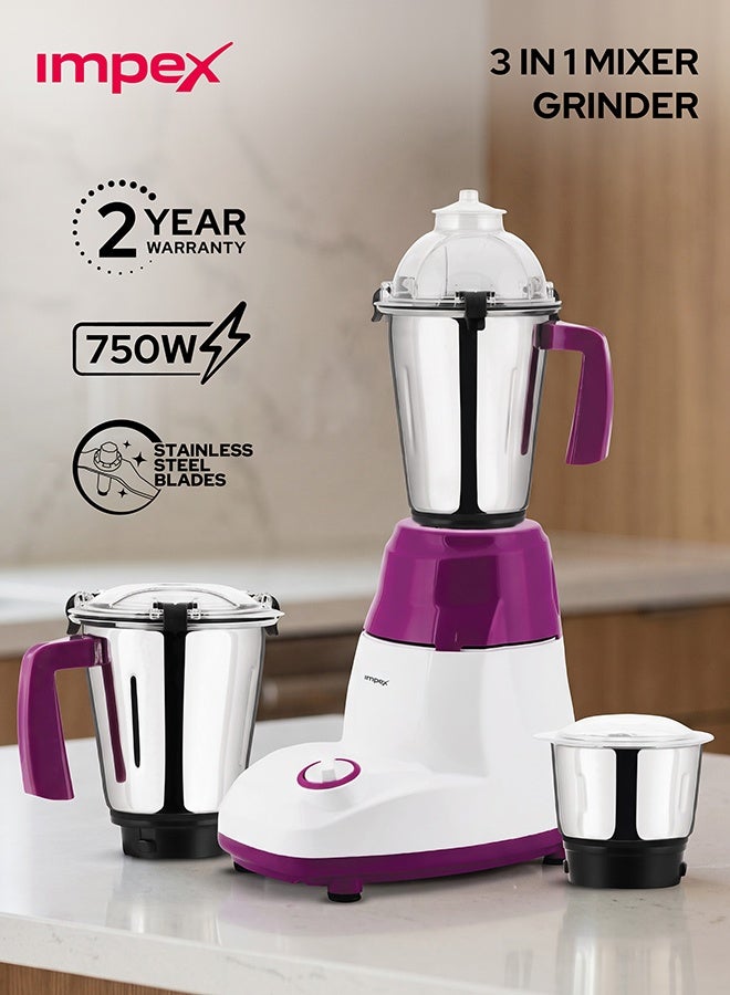 3-In-1 Mixer Grinder- Copper Motor, Unbreakable ABS…