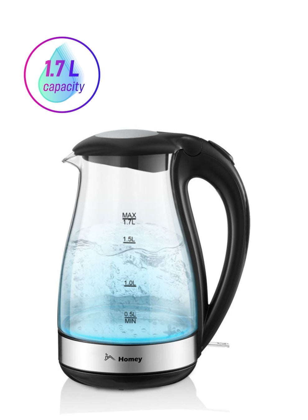 Homey Glass Hot Water Kettle Electric for Tea…