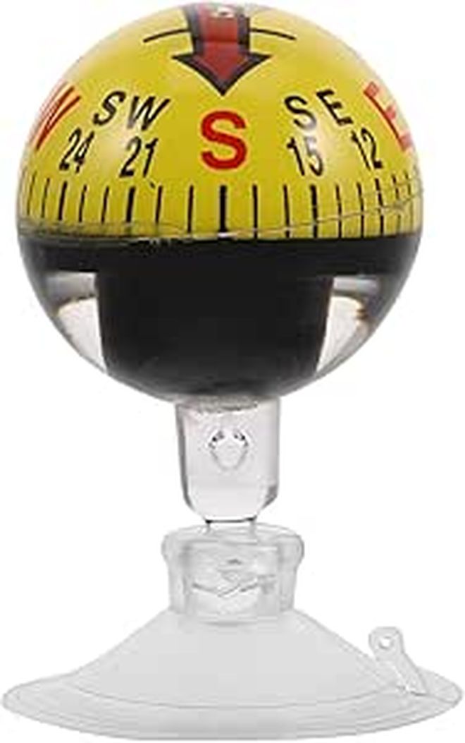Portable 38mm Yellow Dashboard Compass With Suction…