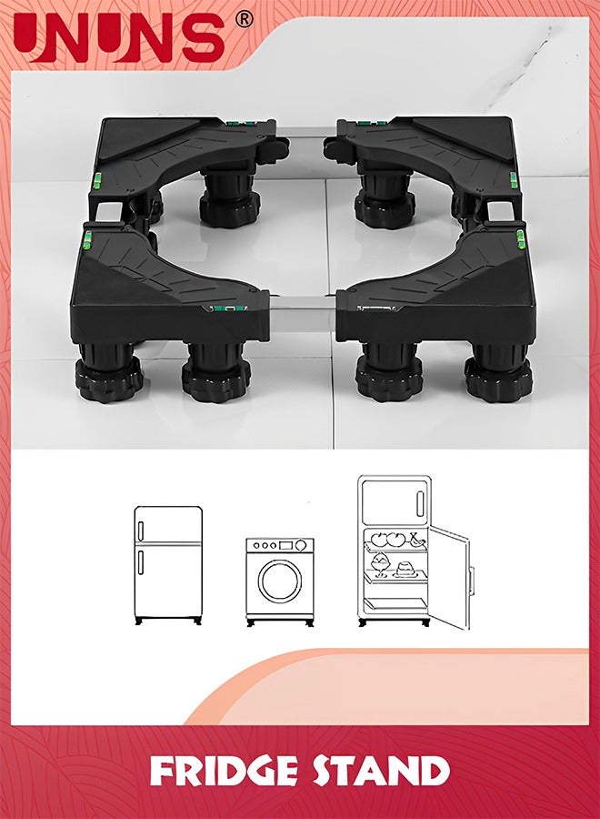 Compare Washing Machine Stand, Adjustable Refrigerator Stand With 8 Strong Feet,Washing Machine Pedestal MultiFunctional Base For Dryer,Black at KSA Price