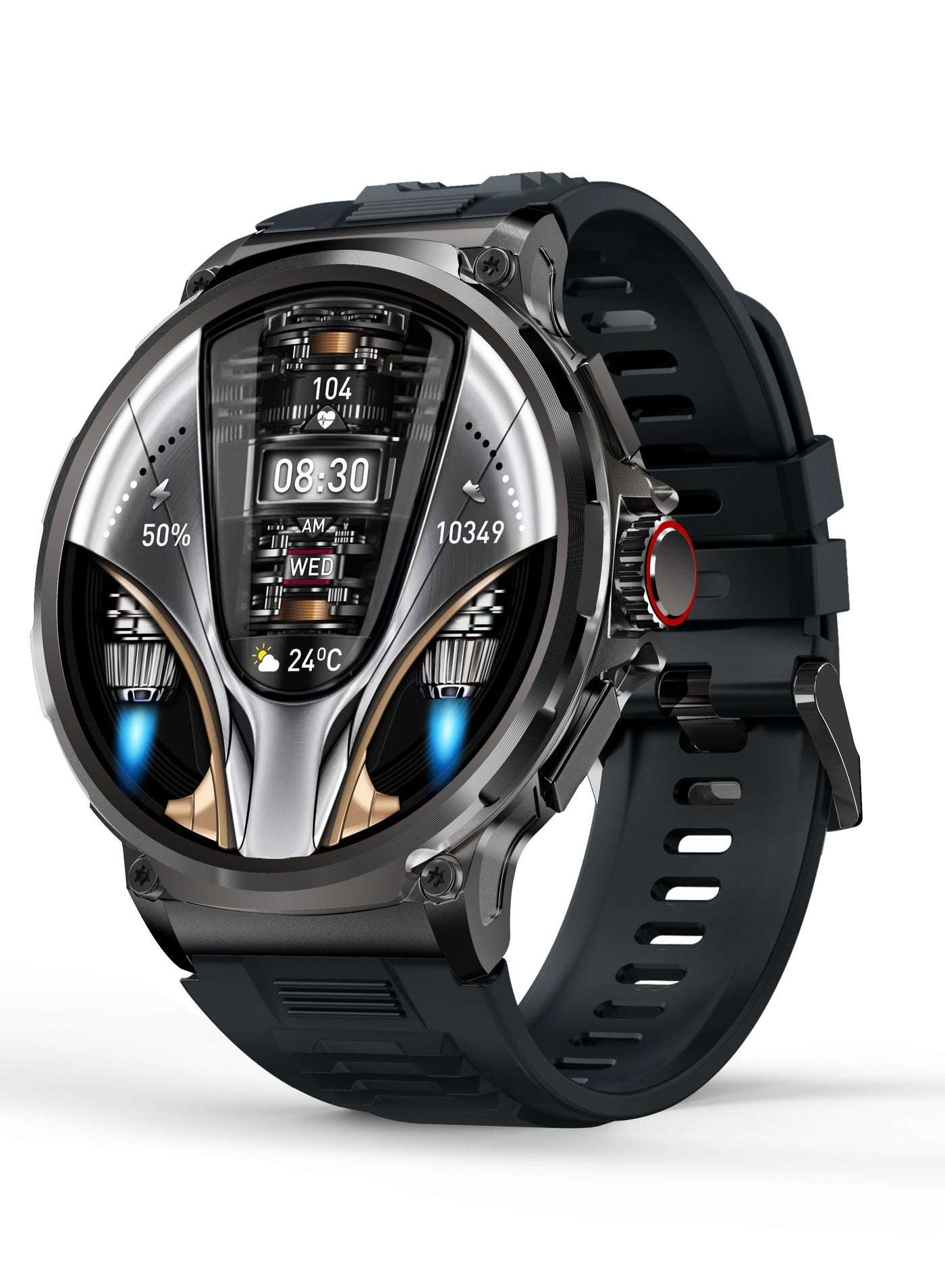 Compare Smart Watches for MenAnswerMake Call , 710mAh Battery, 1.85 Round Big Screen Fitness Tracker with Blood PressureHeart Rate Monitor, IP68 Waterproof Fitness Watch for AndroidiOS Phones Black at KSA Price