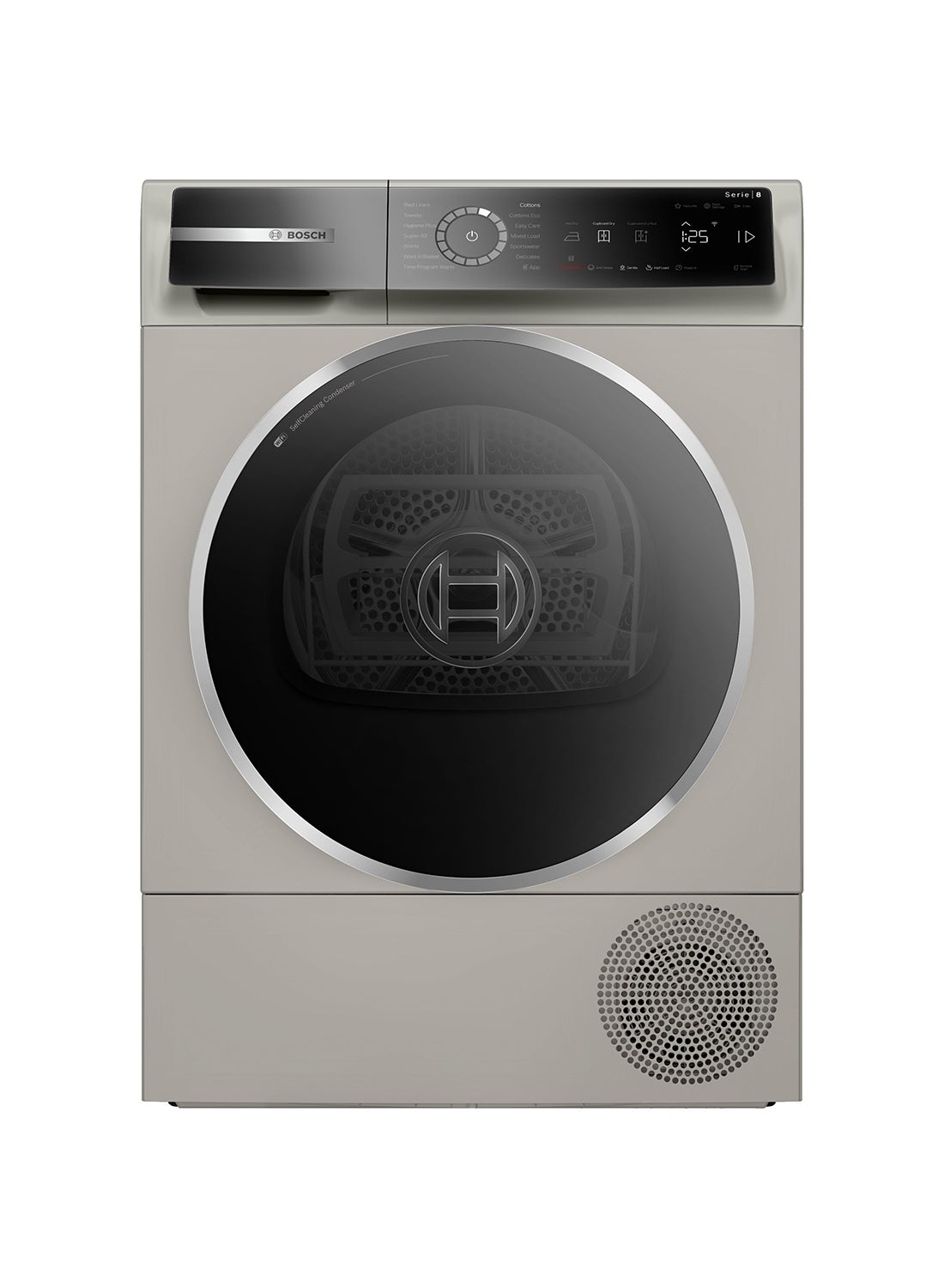 Compare Series 8 FreeStanding Heat Pump Dryer 9 kg, EcoSilence Drive, Touch Dial WQB245BXGC Silver Inox at KSA Price