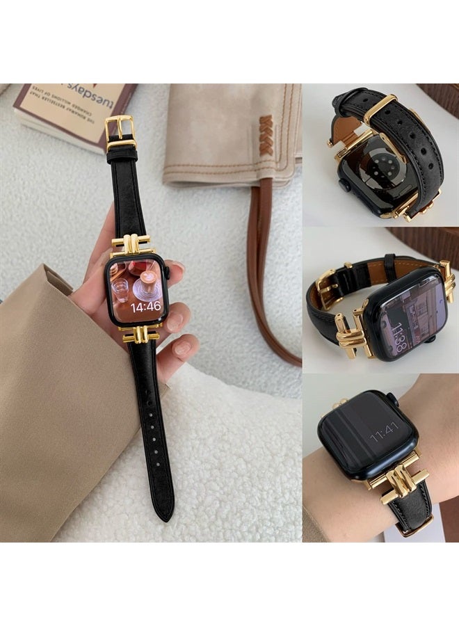 Leather Slim Band Compatible for Apple Watch 42mm…