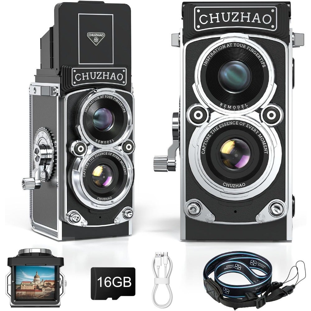 Mini Vintage Digital Camera Autofocus Retro Dual-Lens…