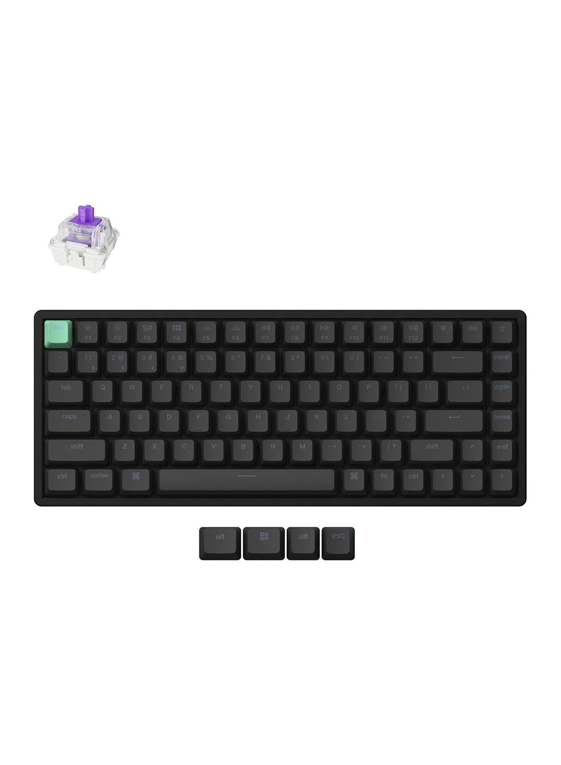 Compare Keychron K2 HE Wireless Mechanical Keyboard – Magnetic Hall Effect Switches, TriMode Connectivity, Compact 75% Layout, RGB Backlighting, HotSwappable for MacWindows J1 Switch at KSA Price