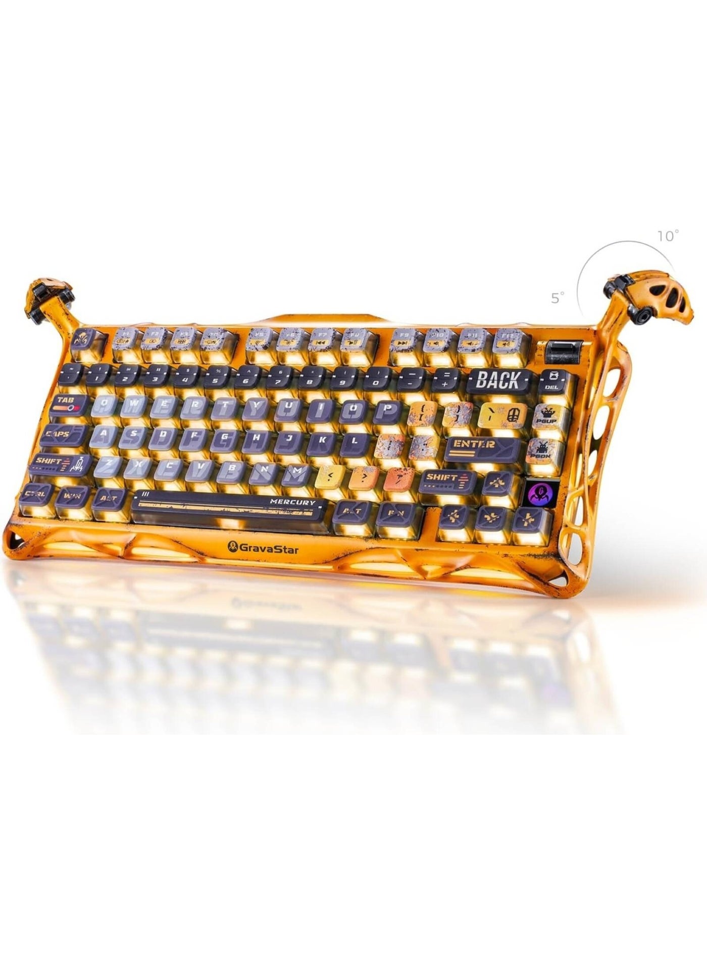 Compare Mercury K1 Pro Special Edition 75% Wireless Mechanical Gaming Keyboard, HotSwappable Kailh Speedy Mint Switches, RGB Lighting, GasketMounted Aluminum Alloy, Pudding PBT Keycaps, USBC  Bluetooth  2.4GHz, 8000mAh Battery, Batt at KSA Price