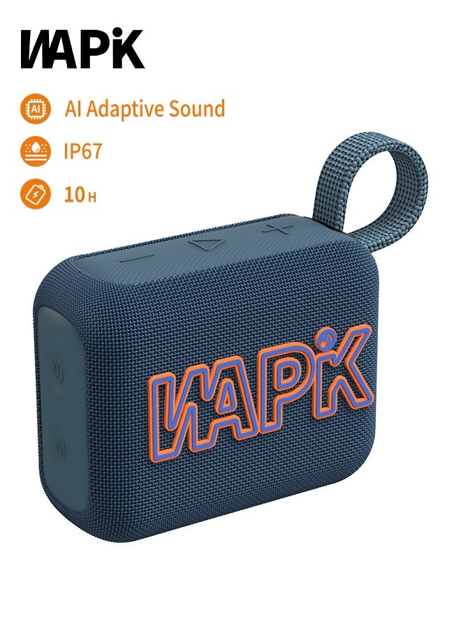 Compare Korean Brand Aero 5 Portable Bluetooth Speaker 10W AI Smart Sound Tuning Bluetooth 5.4 IP67 Waterproof Mini Speaker 10H Battery Life TWS Pairing TF Card Play TypeC Fast Charging Carry Strap Outdoor Speaker Blue at KSA Price