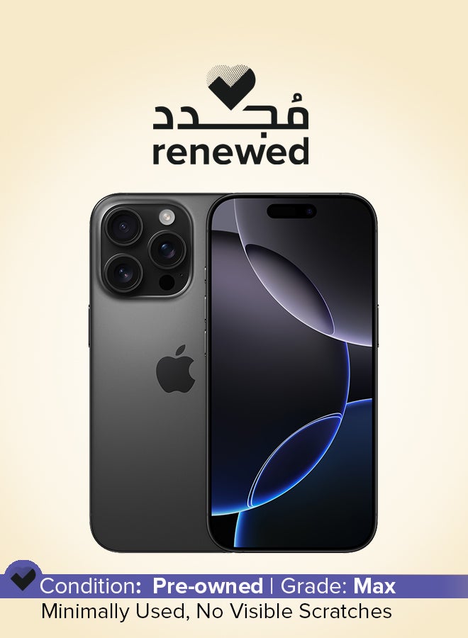 Compare Renewed  iPhone 16 Pro 512GB Black Titanium 5G With Facetime  Middle East Version at KSA Price